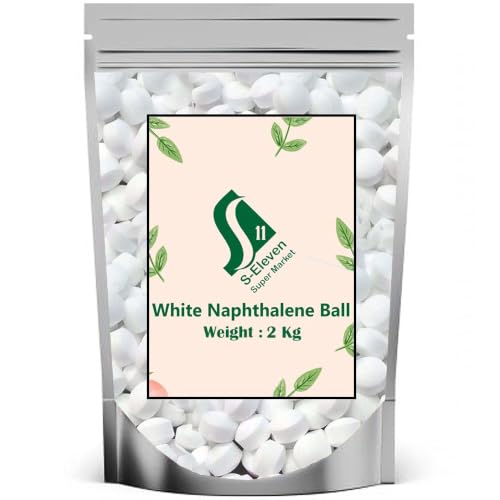 Image of White Naphthalene Balls for Clothes /Bathroom /Wardrobe /Moth, Protect Clothes 100% Safe /Smell Free /Stain-Free /Germs Free (2 Kg)