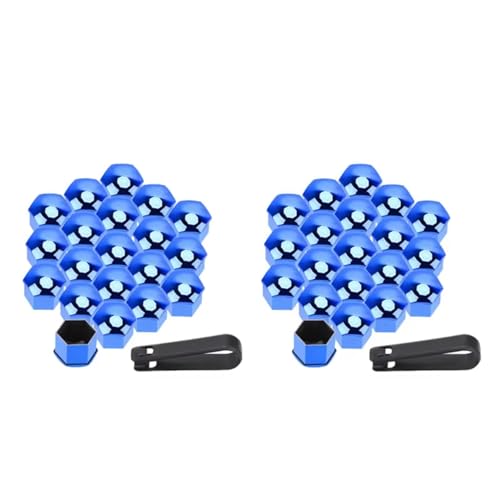 Tapas protectoras para tuercas de rueda de coche exterior 17 mm pack de 20 piezas color azul