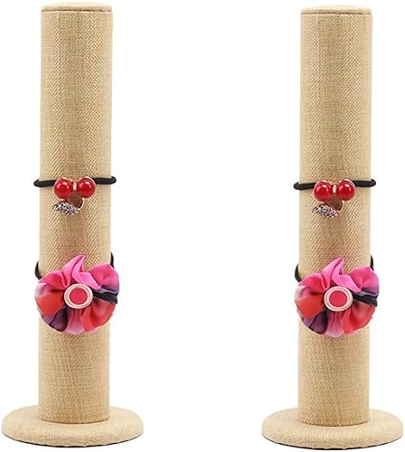 2 piezas torre vertical para joyas, soporte para pulseras verticales, para joyas, pulseras, diademas, barra en T, estante para el hogar, organizador de armario