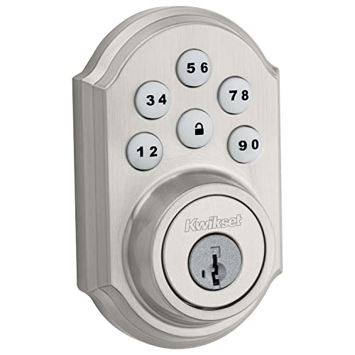 Kwikset 99090-018 SmartCode Keyless Electronic Keypad Deadbolt, SmartKey Re-Key Security, Pack of 1, Satin Nickel #1