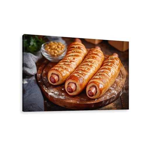 Canvas Wall Art Sausages & Pigs Baked Dough 24