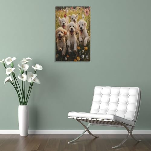 Décoration Murale Chien maltès Poster Toile Salon Chambre 50x75cm - 5