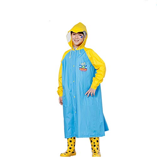 Preisvergleich Produktbild Chunlan wasserdichte Regenjacke Lange verdickte Wasserdicht Blau Poncho Kinder Raincoat mit großen Schulranzen Ort for Kinder (Größe: XL) MEI (Size : Small)