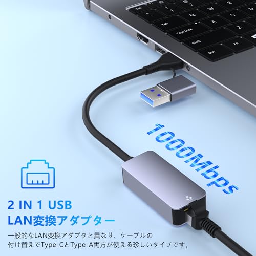 Aoyvsktv USB LAN変換アダプター AK-usba c lan-01 の商品画像 1