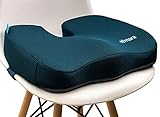 Elmara Orthopedic Coccyx Seat Cushion Office Chair Cushion, Memory Foam Car Seat Cushion for Back Pain, Ergonomic Desk Chair Cushion for Tailbone, Sciatica Pain Relief, Wheelchair Cushion (DarkTeal)