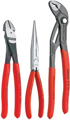 Plier Set 3Pc Long Nose,Diag Cutt,Cobra