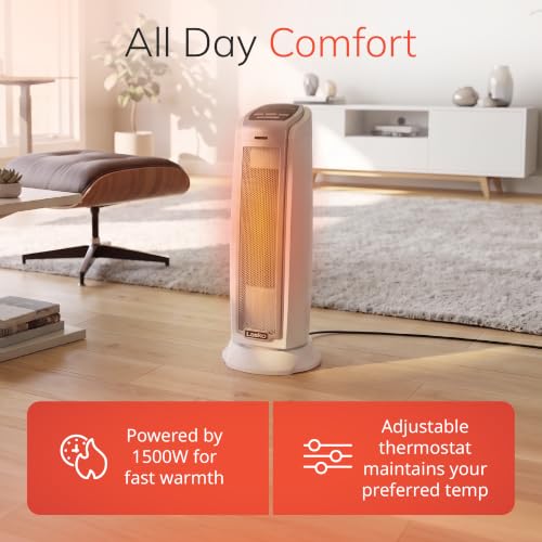 Lasko Oscillating Ceramic Tower Space Heater - 23” - 5775 - White - image 4