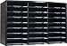 Storex 24-Compartment Literature Organizer/Document Sorter, Black (61611U01C)