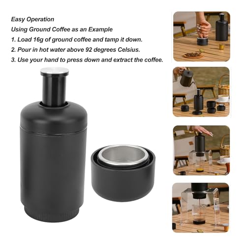 Máquina de café de Operação Manual, Tiros Cremosos de Moagem Fina para Acampamento de Escritório de
