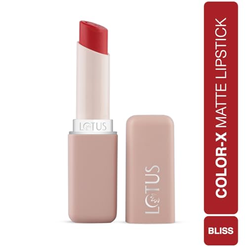 Image of Lotus Make-Up Color X Matte Lipstick | Long - Lasting | Vitamin E Infused | Smudge Proof | Bold | Highly Pigmented | Weightless Finish | BLISS - 13 | 3.8g