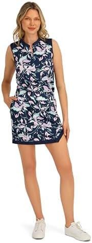 Stella Parker Women's Pull-On Skort - UPF 50+, Tennis, Golf, Running, Midnight Floral/Navy, Medium image 5