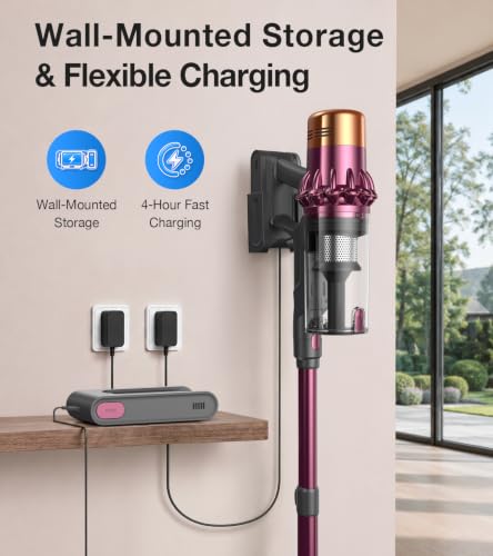 Cordless Vacuum Cleaner, 600W 55KPa Vacuum Cleaners for Home, Powerful Self-Standing Stick Vacuum - image 9