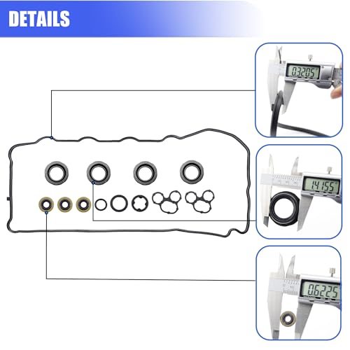 Image of Sorello Engine Valve Cover Gasket Set Compatible with Toyota Avalon Camry Highlander RAV4 Sienna Venza Lexus ES300h NX300h Scion 2.4L 2.5L 2.7L - Replace VS50825R