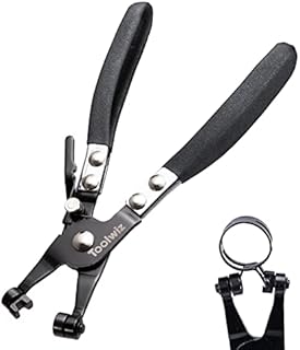 Heavy Duty Hose Clamp Pliers Wire Hose Clamps Removal and Installation Tool Auto Repairing Tool for Car Water Pipe Ring-Type and Swivel Flat-Band Clamps (Black)
