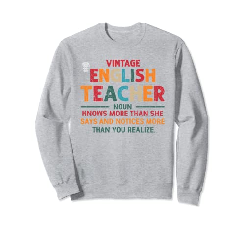 Vintage Inglés Profesor Divertido Enseñanza Gráfico Sudadera