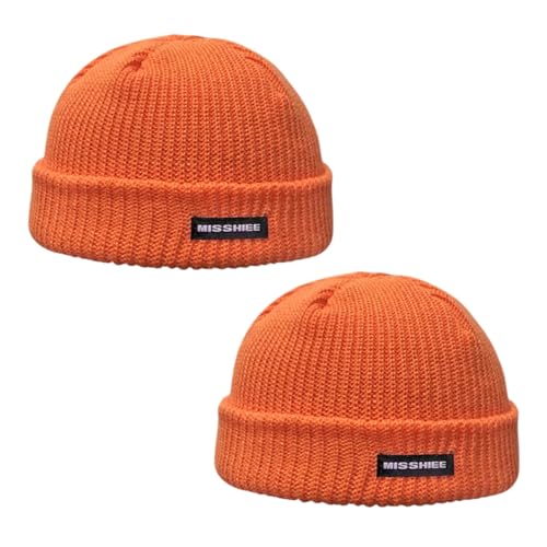 TUONYIS 2 piezas gorro beanie naranja, sombrero de pescador, sombrero