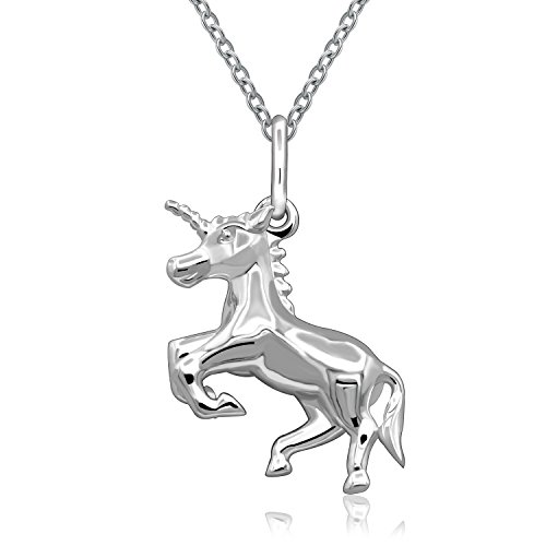 925 Sterling Silver Little Princess Unicorn Pendant Necklace Gifts