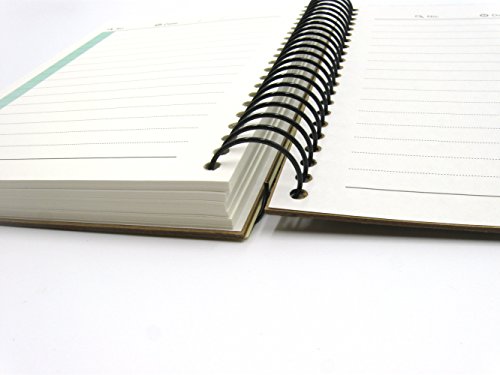 Goldensunny Recycled Cover Wirebound Notebook, 120 Lined Papers A5 Size Spiral Notebook #TOP4
