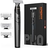 Trimcoo Tondeuse à poils corporels pour homme [tout-en-un] USB-C à charge rapide, rasoir électrique indolore pour les cheveux mouillés/secs, noir (lite)