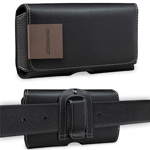 XiRRiX Handytasche Gürtel mit Clip - universal Smartphone Tasche mit Magnetverschluss - Gürteltasche Handy für Herren - Holster mit robuster Gürtelschlaufe - Gürteltasche in schwarz Cover