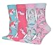 Wish Island Women's 4/5 Packs Animal Socks Unicorn Gifts Cotton Crew Novelty Socks (Unicorn - 4 pairs)
