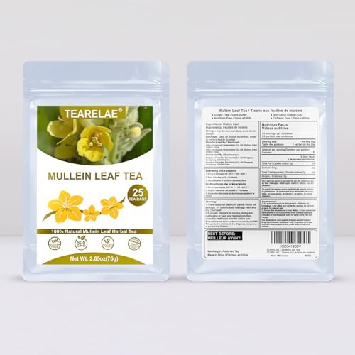 TEARELAE Mullein Tea Bags For Lungs, 3g X 25 Count - 2