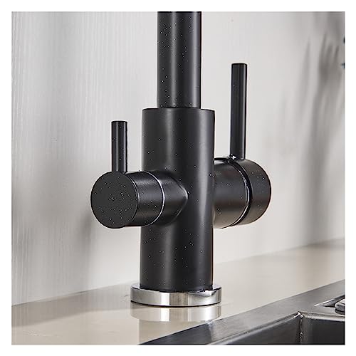 Mitigeur de cuisine doré rétractable pour un évier moderne