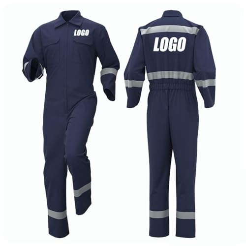 Honghuang Combinaisons De Travail Personnalisées avec Logo Uniformes D'atelier et D'usine pour Hommes Femmes, Vêtements De Mécanicien et De Réparateur avec Bande Réfléchissante Color3,L