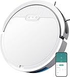 V3 Robot Vacuum and Mop Combo，3 in 1 Robot Vacuum 5000Pa Suction, Works with 2.4G WiFi/Alexa/App/Remote Control, Schedule Cleaning, Automatic Self-Charging, Ideal for Pet Hair, Hard Floor and Carpet