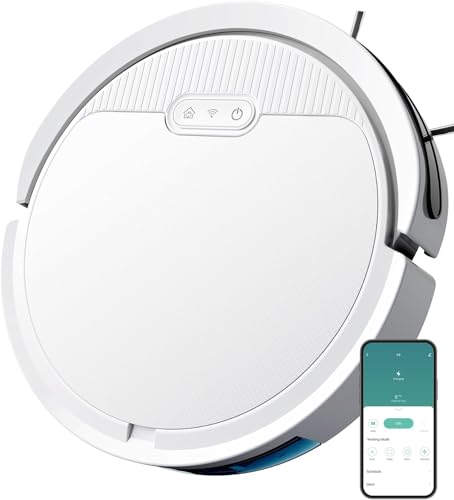 Pureatic V3 Robot aspirador y trapeador, 3 en 1, autocarga, 120 minutos de tiempo de funcionamiento, succión de 5000 Pa, 3 pulgadas de grosor, compatible con 2.4GWifi/Alexa/App, para pelo de mascotas