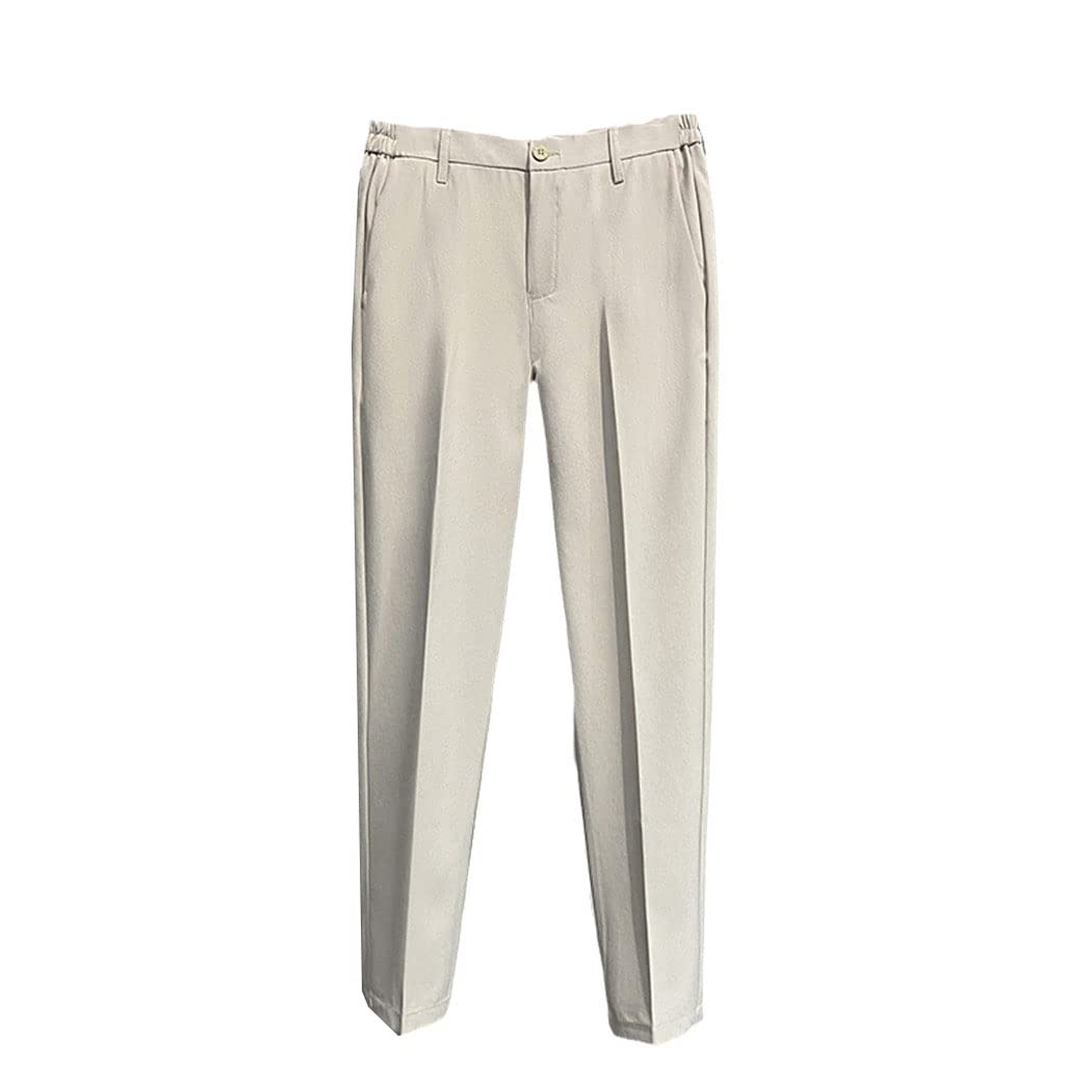 keusyoi Pantaloni casual da uomo primavera estate pantaloni tuta slim fit lavoro elastico in vita pantaloni da jogging maschili pantaloni neri plus size, cachi, 31 W