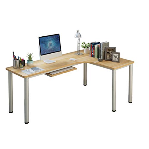 LShaped Corner Desktop Computer Desk, Modern Rugged Laptop Computer