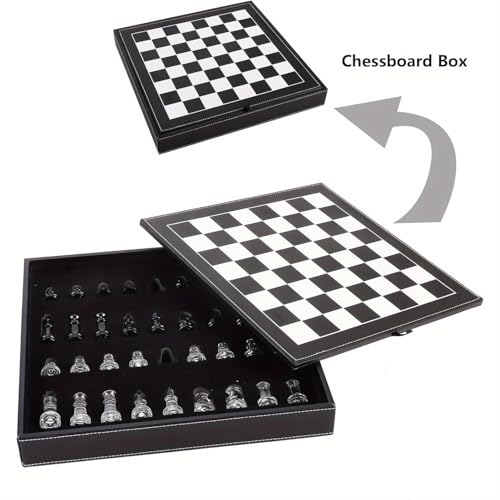 Set de Ajedrez de Cristal Lujo para Adultos con Estuche Premium miniatura 2