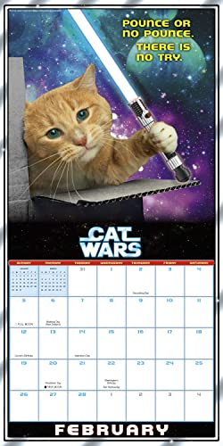 Cat Wars 2023 Wall Calendar, 16-Month Humor & Comic Calendar, 12" X 12" #TOP3