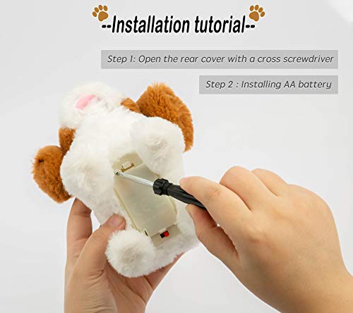Electronic Dog , Plush Dog Toy, Walking,Barking Dog, Realistic Interactive Dog Toy 7 Inches Gifts for Kids - Thumbnail 4