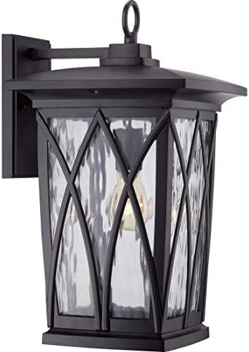 Quoizel Grover 1-Light Mystic Black Outdoor Wall Lantern