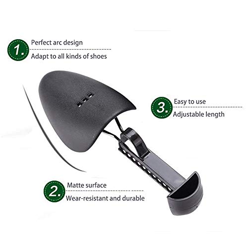 N.bin Phabuls 10 Pairs Plastic Adjustable Shoe Trees For Sneakers Leather Shoe Stretchers For Men Men Wide Feet For Men's Casual Shoes (Black)… #TOP3