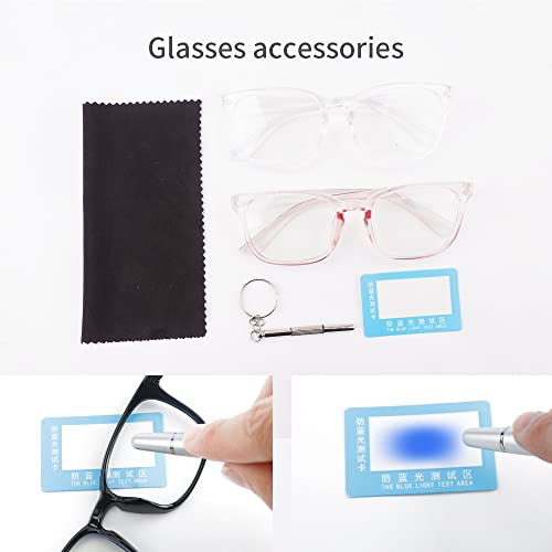 Image of 2 Pack Blue Light Glasses for Women and Men - Computer Glasses