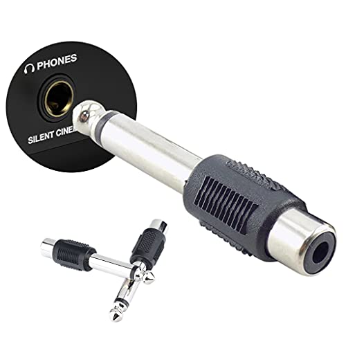 Rooyar 6.35mm 1/4 Inch Stereo Male to Female Adapter Connectors Video Accessories for Headphone Musical Instrument - Thumbnail 2