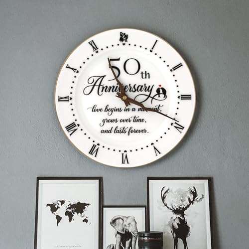 TOBOHU 50th Anniversary Porcelain Clock with Gold Trim - Image 4