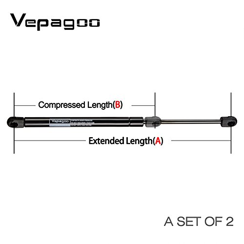 Vepagoo 4366 Front Hood Struts Lift Supports For 2002-2007 Jeep Liberty - Gas Charged Rod Shocks Replacement Pm2030 Sg314037 Sl3685 55360411 8049Xs 8196176 (Pack Of 2 ) #TOP3