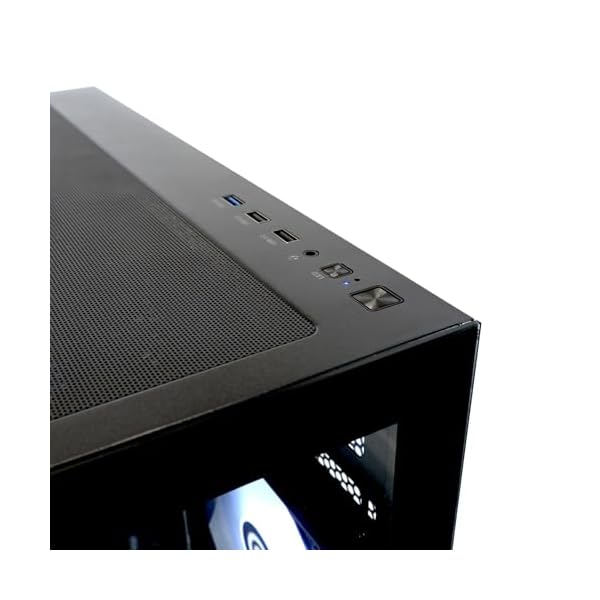 CyberPowerPC Wyvern Gaming PC - AMD Ryzen 5 5500, AMD Radeon RX 9060 XT 8GB, 16GB RAM, 1TB NVMe SSD, 650W 80+ PSU, Wi-Fi, Windows 11, Prism Panoramic RGB Black - Image 7