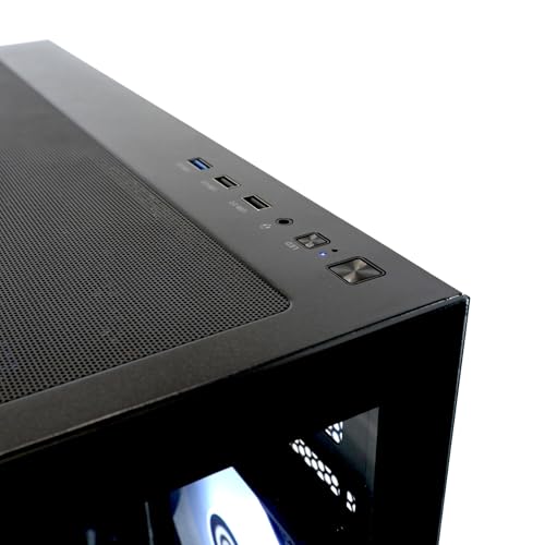 CyberPowerPC Wyvern Gaming PC - AMD Ryzen 5 5500, AMD Radeon RX 9060 XT 8GB, 16GB RAM, 1TB NVMe SSD, 650W 80+ PSU, Wi-Fi, Windows 11, Prism Panoramic RGB Black - Image 7