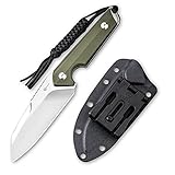 CIVIVI Kepler Fixed Blade Knife, 4.48' Blade G10 Handles, Belt Knife with Kydex Sheath, Lanyard, Clip for Men Outdoor Activities C2109A (OD Green)