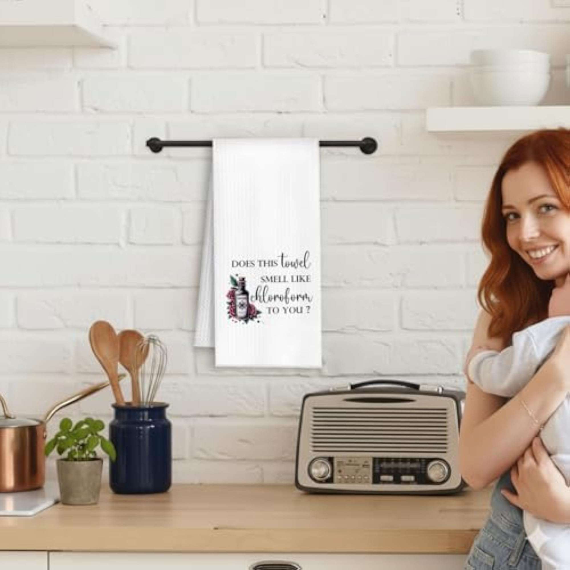 Funny Kitchen Towels, Dark Humor Decorative Hand Towels