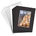 Golden State Art, Pack of 50 8x10 Black Picture Mat Mattes with White Core Bevel Cut for 5x7 Photo + Backing + Bags