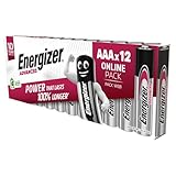Energizer Advanced - Pile AAA (Confezione da 12) - Batterie Alcaline 1,5 V - Potenza Che Dura 100% Di Extra Durata - Made in EU - 0% imballaggio privo di plastica [Esclusiva Amazon]