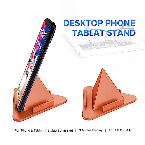 Image of Kelso Universal Portable Mobile Phone Holder Stand, Pack of 4 | Three-Sided Pyramid Shape, Anti-Slip Triangle Design, Desktop Stand for Smartphones, Lightweight