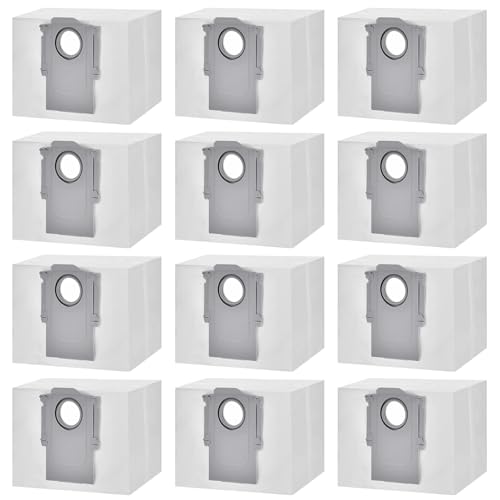 12 Pack Dust Bags for Roborock S8 Pro Ultra, S8+, Q7 Max+, Q8 Max+, Q5 Max+, Q5+, Q5 Pro+, Q7, Q7+, Q7 Max+, S7 MaxV Ultra,S7 Ma