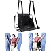 REAQER Patient Transfer Belt for Patient Seniors Wheelchair Belt Lift Stair Slide Slings Aid Foldable Oxford Cloth Black （8 Handles+2 Shoulder Straps）